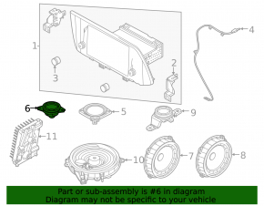 Left dashboard speaker Hyundai Sonata 20-23 Premium Audio