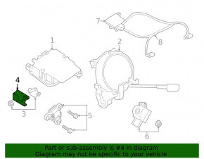Nissan Rogue 14-20 front airbag sensor bracket on TV