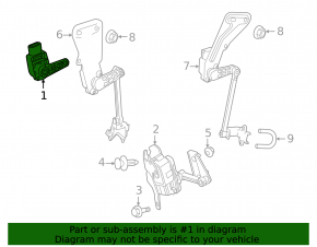 Body position sensor with rod front left Mercedes GLS-class X166 13-19