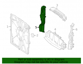 Right radiator deflector Mercedes Metris W447 16-23