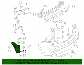 Rear right mudguard for Mazda3 MPS 09-13