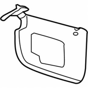 Left visor Ford Escape MK3 13-19 gray