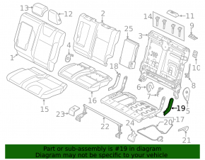 Left rear seat trim, 2nd row, left, Ford C-max MK2 13-18, black