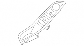 Overlay control window front right Ford Focus mk3 11-18 structure