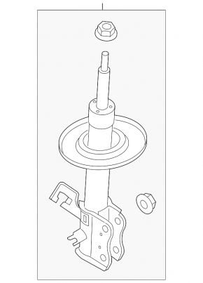 Front left shock absorber assembly for a 17-20 Nissan Rogue