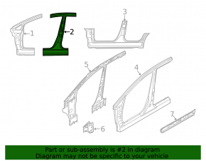 Left center pillar for Mazda CX-7 06-12