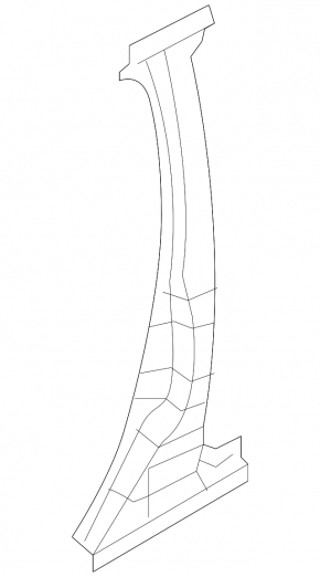 Body pillar central left Nissan Leaf 18-22