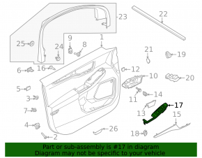 Front Left Window Regulator Cover Ford Escape MK4 20- Structure