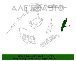 Mercedes CLA 14-19 rear right seat airbag