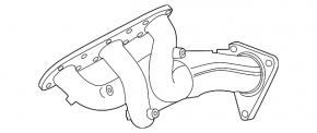 Left exhaust manifold for Infiniti G37 4D 08-14