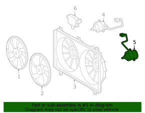 Cooling Fan Motor Left Lexus GS350 GS450h 06-11