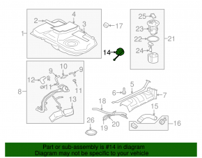 Mitsubishi Outlander Sport ASX 10-12 Fuel Filler Cap