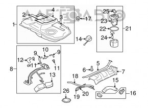 Mitsubishi Outlander Sport ASX 10-12 Fuel Filler Cap