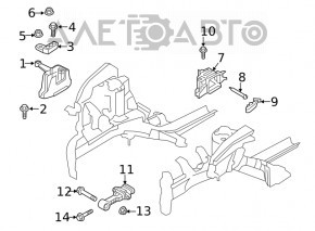 Engine mount bracket right Kia Forte 19-24 2.0