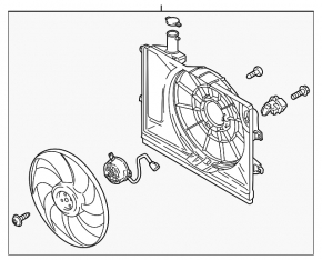 Radiator Shroud Diffuser Assembly for Hyundai Kona 18-21 2.0 (USA)