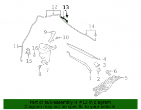 Right windshield washer nozzle Nissan Kicks 18-24