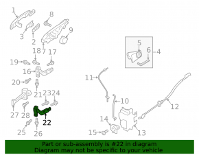 Door hinge lower front right Volvo XC90 16-23