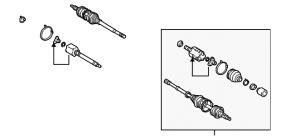 Front left half-shaft drive Lexus RX400h 06-09