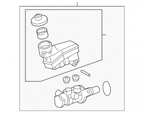 Master brake cylinder with reservoir Toyota Camry v50 12-14 usa