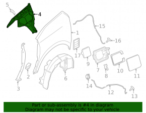Rear wing bracket left BMW i3 14-20