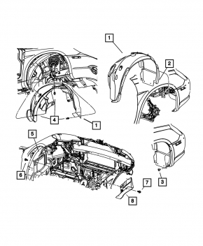 Engine Guard Side Left Chrysler 200 11-14