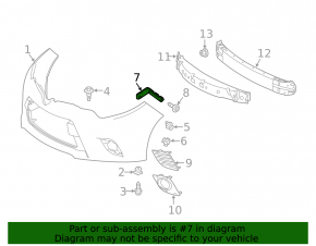 Front bumper mount left Toyota Corolla 14-16