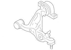 Lower control arm, front left, Infiniti M37 Q70 11-19