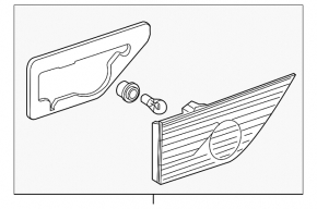 Inner tailgate light, left, BMW X3 E83 07-10 rest.