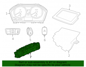 Climate control BMW X1 F48 16-22 without heated seats