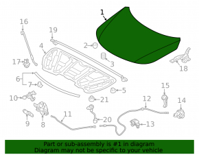 Kia Sorento 10-15 bare hood