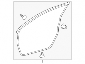 Lexus ES300h ES350 Front Left Door Seal 13-18