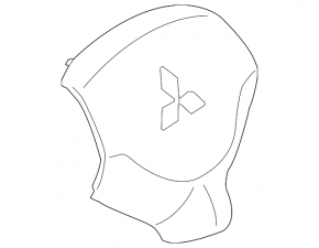 Mitsubishi Outlander 2016-2020 driver's steering wheel airbag, blown, broken bracket