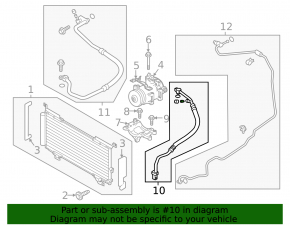 Subaru Outback 17-19 air conditioner condenser-compressor hose