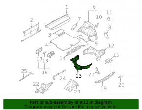 Tool kit left Infiniti FX35 FX45 03-06