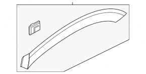Rear left fender arch trim for Hyundai Palisade 23-25