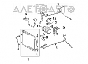 Air conditioning compressor-heater hose for Toyota Sienna 2010-2011