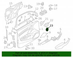 Black trunk release button for the Audi A3 8V 17-20