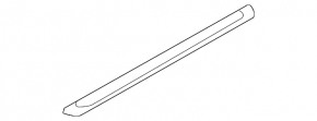 Audi A3 8V 17-20 4d black outer door sill trim with chrome insert and backlight, S-line