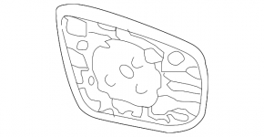 Left heated mirror element for Nissan Rogue Sport 17-22