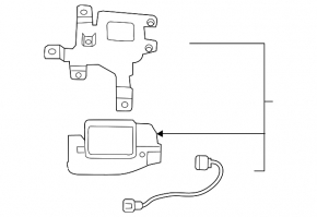 Blind Spot Sensor BSM Left Kia Forte 19-21 with Bracket