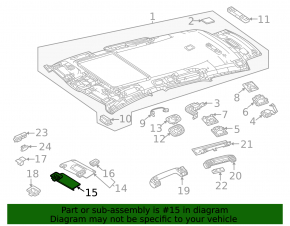 Small right visor Mercedes W167 GLE 350 450 20-23 beige