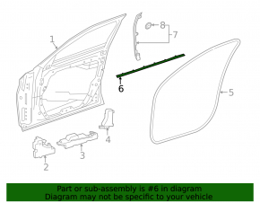 Door seal lower front left Mercedes W213 E 17-23