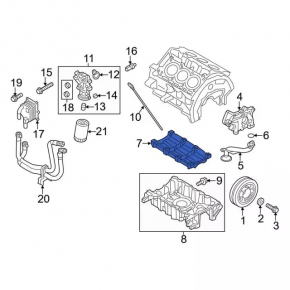 Crankshaft bed reinforcement Ford Explorer 11-19 3.5 T35PDED type 2