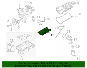 Crankshaft bed reinforcement Ford Explorer 11-19 3.5 T35PDED type 2