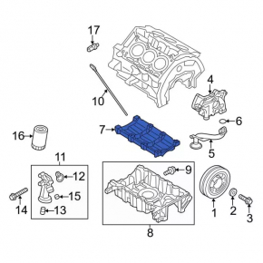 Crankshaft bed reinforcement Ford Explorer 11-19 3.5 T35PDED type 2