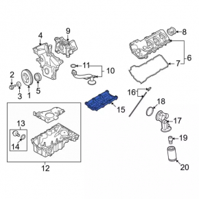 Crankshaft bed reinforcement Ford Explorer 11-19 3.5 T35PDED type 2