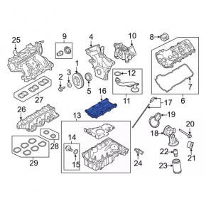Crankshaft bed reinforcement Ford Explorer 11-19 3.5 T35PDED type 2