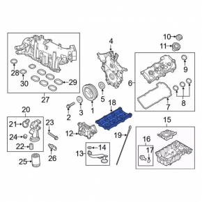 Crankshaft bed reinforcement Ford Explorer 11-19 3.5 T35PDED type 2