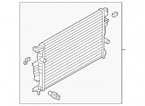 Lincoln MKZ 13-16 2.0T Water Cooling Radiator