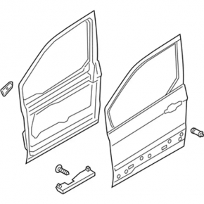 Bare front left door for Ford Transit Connect MK2 13-18